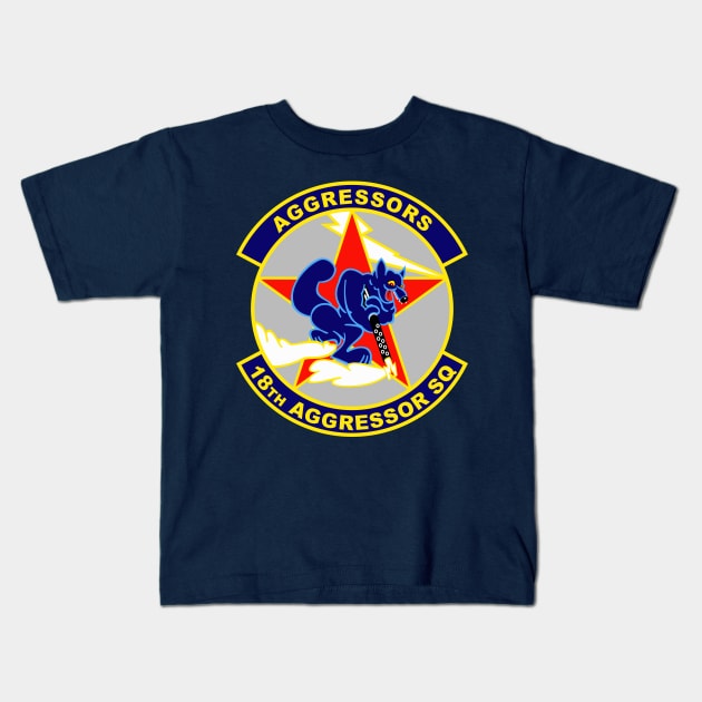 18th Aggressor Squadron Blue Foxes Kids T-Shirt by MBK